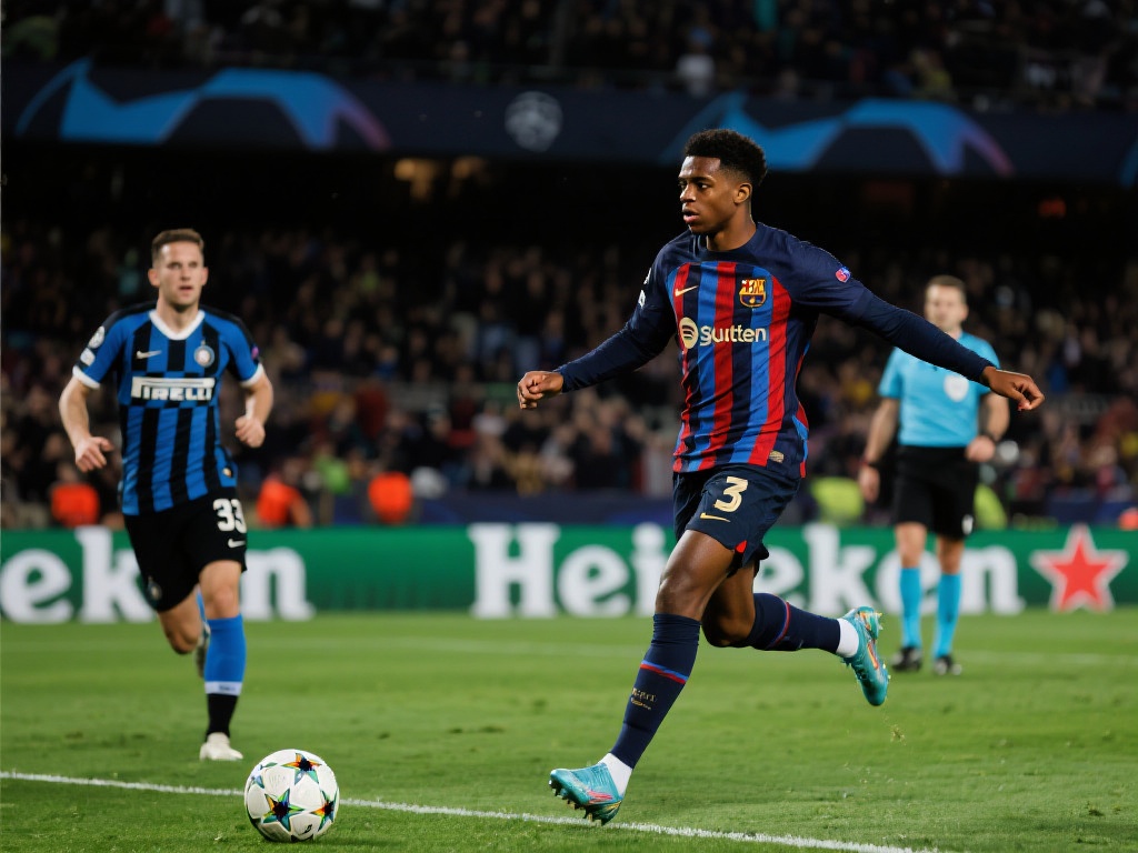 在一场令人屏息的欧冠比赛中，巴塞罗那与国